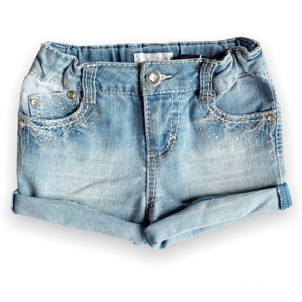 Xhileration Bedazzled Light Wash Shorts {4/5}